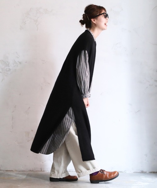 「soulberry」 半袖ニット L グレー レディース_画像2