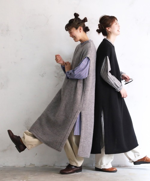 「soulberry」 半袖ニット L グレー レディース_画像6