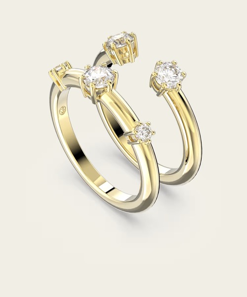 【美品】スワロフスキー　リング　55 SWAROVSKI（スワロフスキー） リング 55 ホワイト レディース