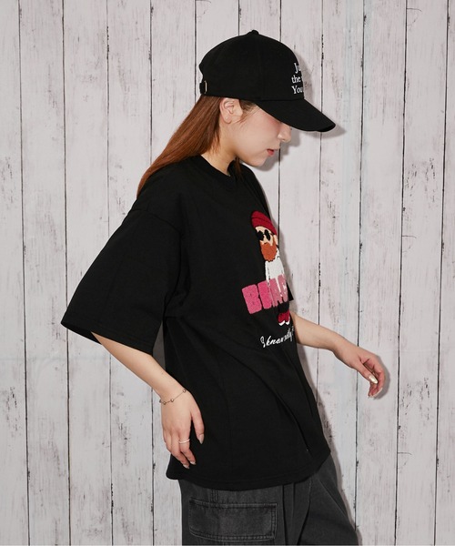 tシャツ 「ひげキャラクター×ロゴ」Tシャツ／ストリート／春夏秋／全4