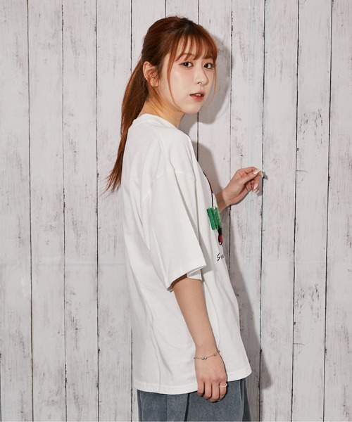 tシャツ 「ひげキャラクター×ロゴ」Tシャツ／ストリート／春夏秋／全4