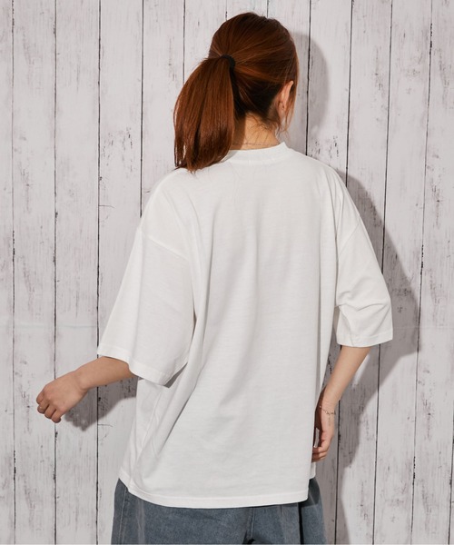 tシャツ 半袖 「ひげキャラクター×ロゴ」Tシャツ／ストリート／春夏秋