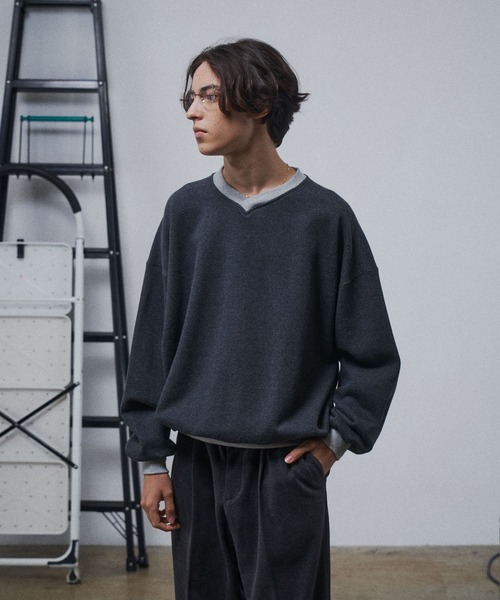 THE BOLDMAN スウェットカットソー MEDIUM チャコールグレー メンズ