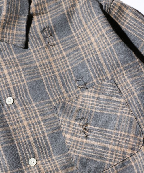 「C.E.L.STORE」 長袖シャツ SMALL ブラック×ホワイト メンズ_画像6