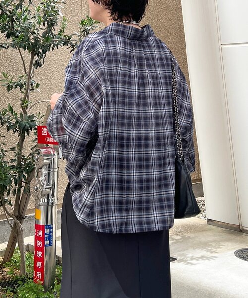 un dix cors（アンディコール） ブラウス シャツ ショートチェック