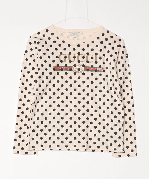 GUCCI（グッチ） ポルカドット 長袖カットソー - ベージュ レディース