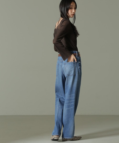 「Healthy denim」 デニムパンツ 25 ライトブルー レディース_画像9