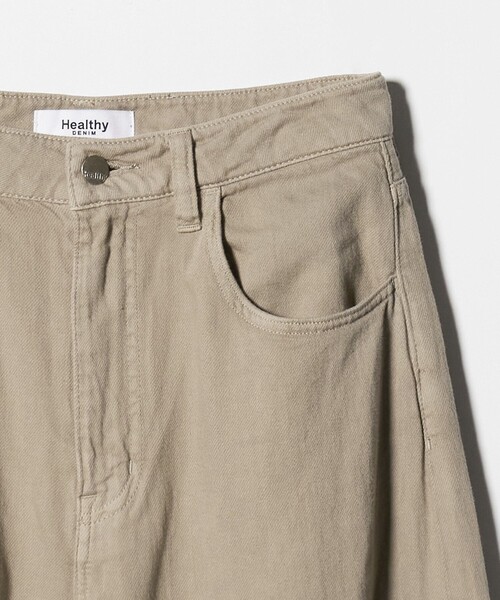 ワイドパンツ ジーンズ デニム デニムパンツ 「別注」「HEALTHY DENIM」カーブ デニム  パンツ ベージュ レディースの画像