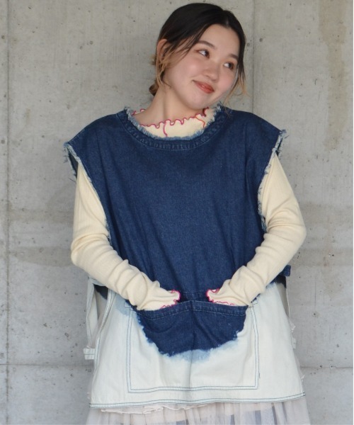 「BIG FIELD」 ノースリーブブラウス 160cm ブルー レディース_画像2