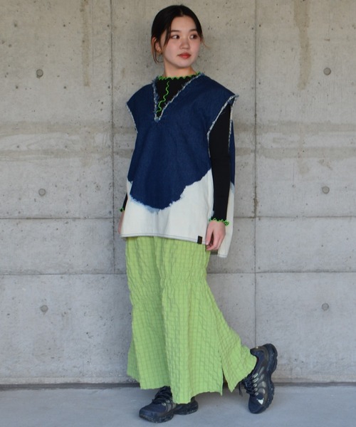 「BIG FIELD」 ノースリーブブラウス 160cm ブルー レディース_画像6