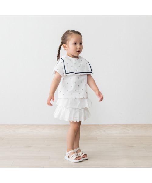 ブラウス シャツ 「5/8(金)発売」FirstCloset×mioさん 半袖ブラウス