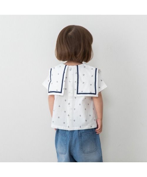 ブラウス シャツ 「5/8(金)発売」FirstCloset×mioさん 半袖ブラウス
