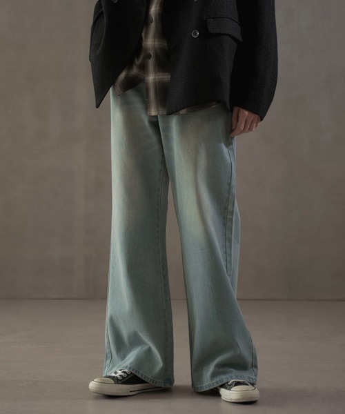 「LUCY」 ブーツカットデニムパンツ MEDIUM グレー メンズ_画像8