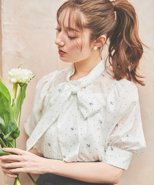 「NOELA」 半袖ブラウス フリー ピンク レディース_画像3