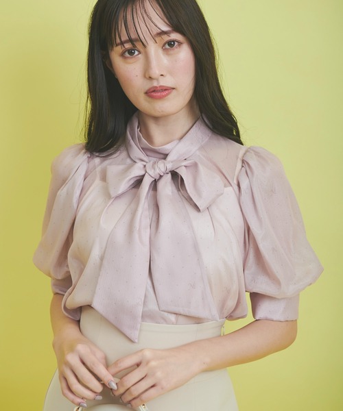 「NOELA」 半袖ブラウス フリー ピンク レディース_画像8