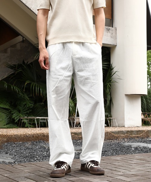 「Cloudstyle」 スラックス MEDIUM ライトベージュ メンズ_画像3