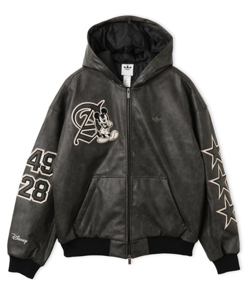 ディズニーストア ミッキーマウス スタジャン ブラックブルゾン　ジャンバー adidas（アディダス） コート ジャケット adidas DISNEY MICKEY MOUSE