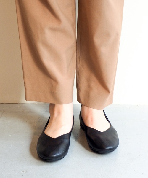 「あしながおじさん」 フラットパンプス 24.0cm ブラック レディース_画像6