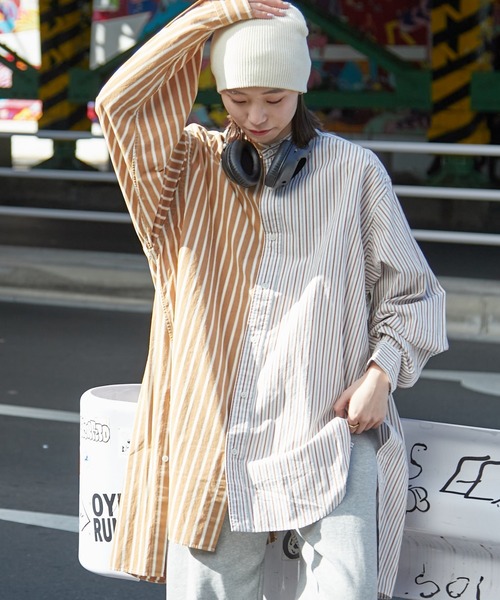 「etsinta」 長袖チュニック ONE SIZE オレンジ レディース_画像2