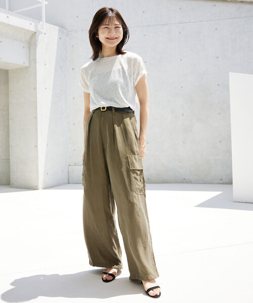 「SLOBE IENA」 カーゴパンツ 36 カーキ レディース_画像4