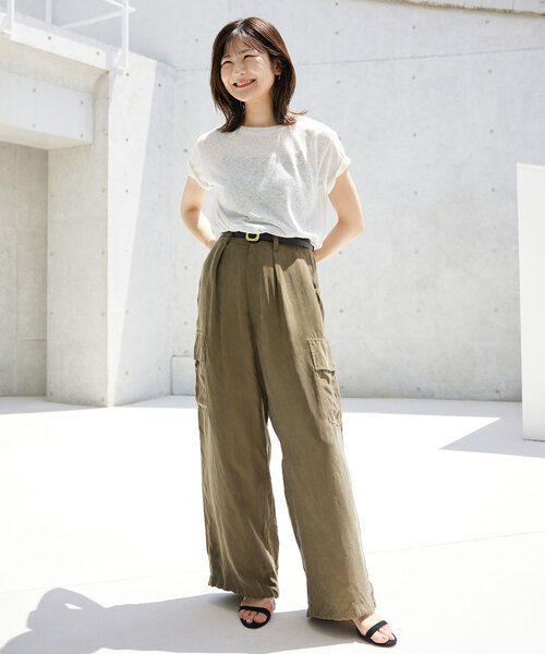 「SLOBE IENA」 カーゴパンツ 36 カーキ レディース_画像9