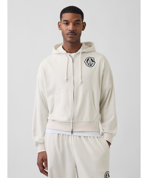 GAP ホワイト ジップアップパーカー GAP（ギャップ） ジップアップパーカー S ホワイト メンズ : ZOZOTOWN