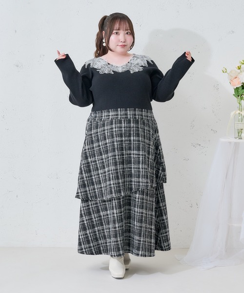 Louiosy（ルオシー） ワンピース 「Louiosy」「大きいサイズ」レース