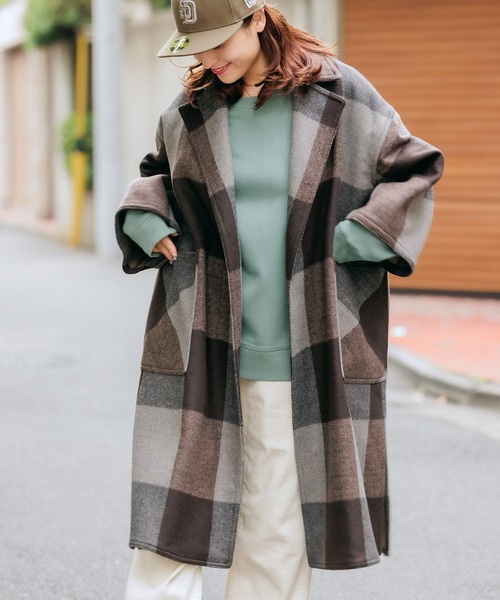 高評価新作 コート チェック コ ZOZOTOWN PayPayモール店 - 通販 - PayPayモール チェスターコート LONDON TRADITION/ロンドントラディション UNISEX OVERSIZE COAT CHECK 本物保証人気SALE