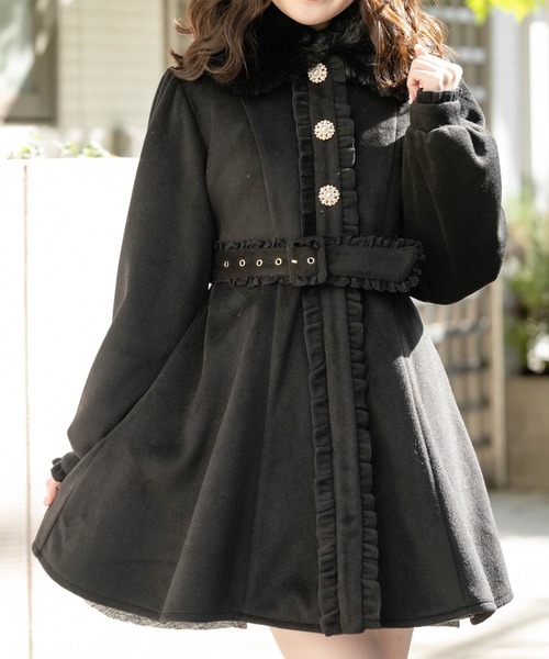 ROJITA（ロジータ） アウター ビジュ釦衿ファーコート : ZOZOTOWN