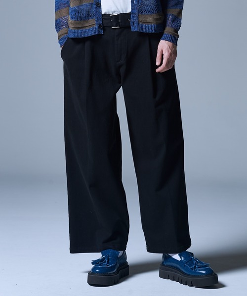 glamb（グラム） ワイドパンツ ジーンズ Belted Denim Slacks