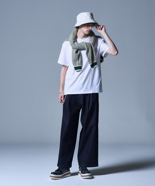 glamb（グラム） ワイドパンツ ジーンズ Belted Denim Slacks