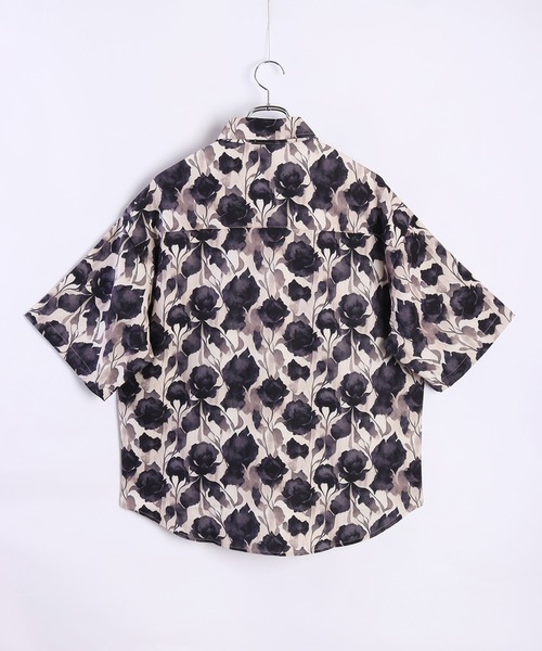 WESTSEA（ウエストシー） シャツ 半袖 ルーズサイズ とろみシャツ 花柄 