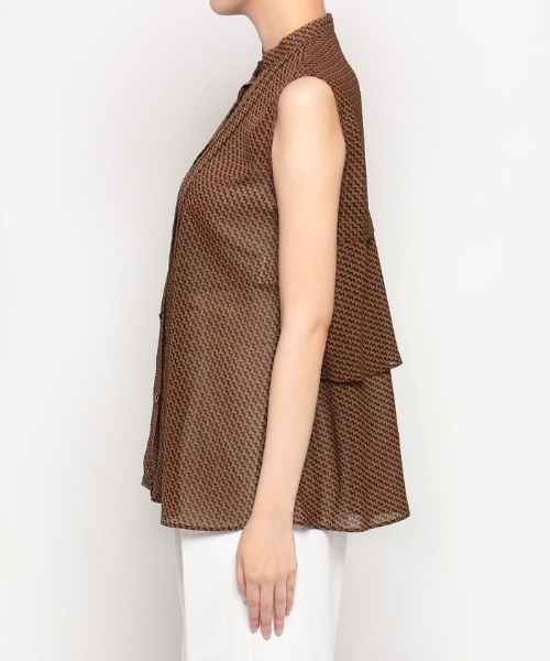 ブラウス シャツ シアクレープバックフリルブラウス レディース allureville ブラウス シャツ シアクレープバックフリルブラウス