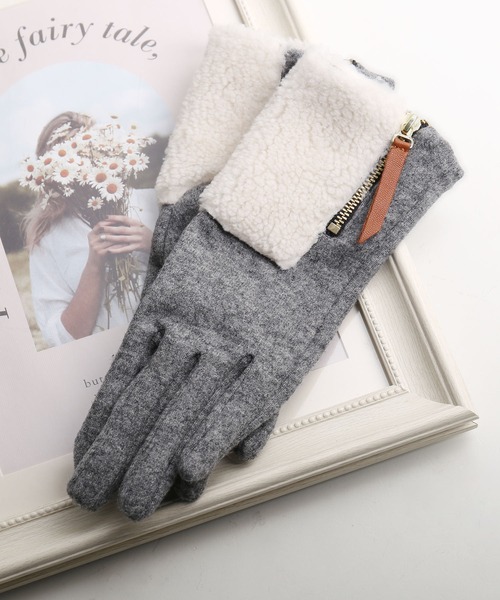 かこたん専用エコファーイヤーマフ&手袋 ☆SEVENTEEN スングァン 着用！！【WHITE SANDS】エコファーイヤーマフ