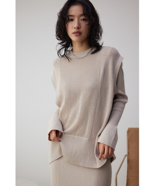 未使用◆Diagram◆レースレイヤードニットワンピース◎36サイズ レースレイヤードニットワンピース / GRACE CONTINENTAL | GRACE