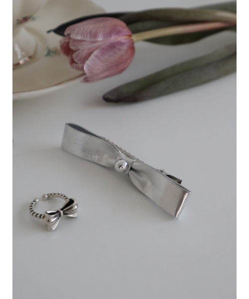 ヴィンテージ  金属　真珠　宝石  ヘアピン　 #221 jumelle ヘアピン silver ribbon pin : ZOZOTOWN Yahoo!店