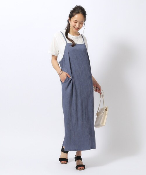 SHOO・LA・RUE ワンピース 「2点セット」ふくれジャカードキャミ