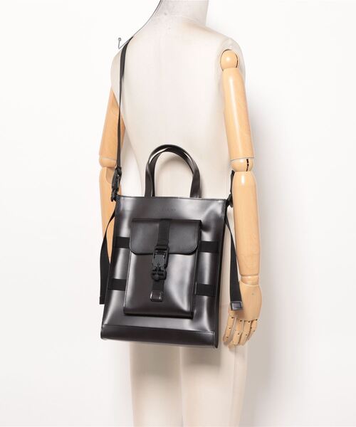 トートバッグ MAKAVELIC WATER PROOF LEATHER SHOULDER TOTE メンズ レディースの画像