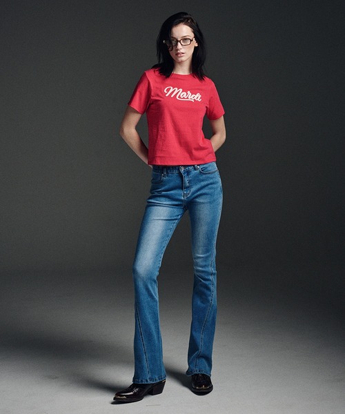 tシャツ SLIM TSHIRT MARDI VINTAGE LOGO レディース SLIM TSHIRT MARDI VINTAGE LOGO（Tシャツ/カットソー）｜Mardi