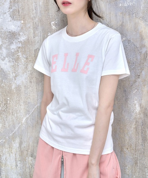 tシャツ 「Nora Lily」「elle」NL elle College Logo T-Shirt 