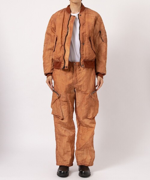 パンツ 「NULABEL/ニューレーベル」GARMENT DYED NYLON  CARGO TROUSERS メンズの画像