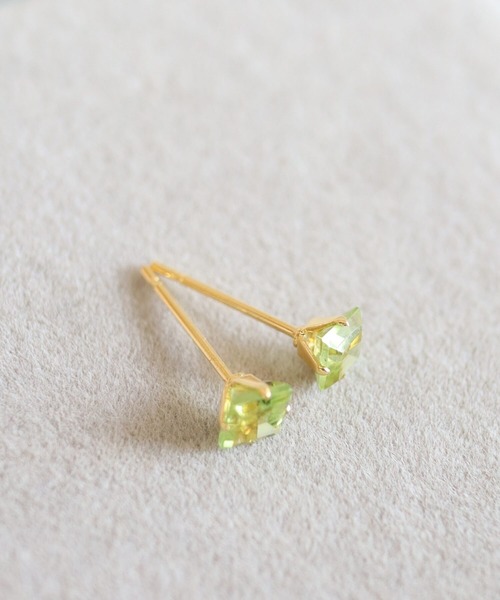 CERCA ピアス KAM.accessory/スクエア天然石スタッドピアス/サージカル