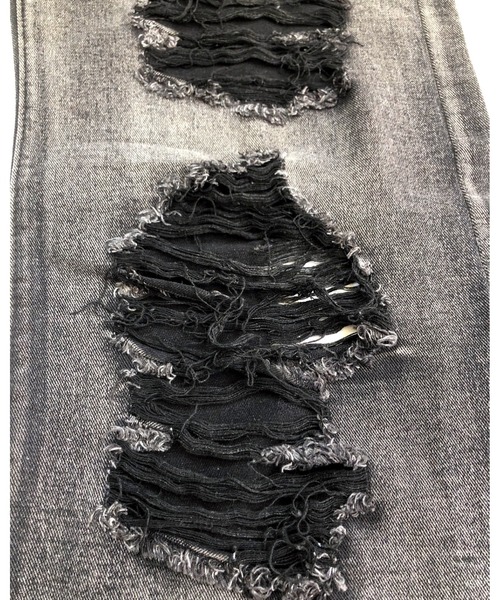 FUNdaysion ジーンズ デニム デニムパンツ クラッシュダメージルーズ