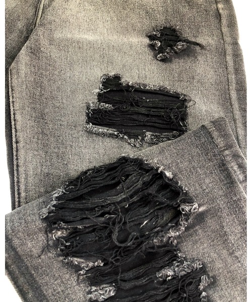 FUNdaysion ジーンズ デニム デニムパンツ クラッシュダメージルーズ