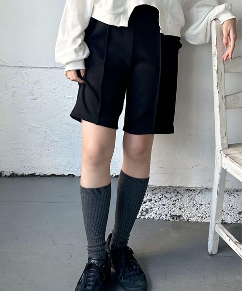 hugi パンツ FRILL BERMUDA SHORTS/フリルバルミューダパンツ