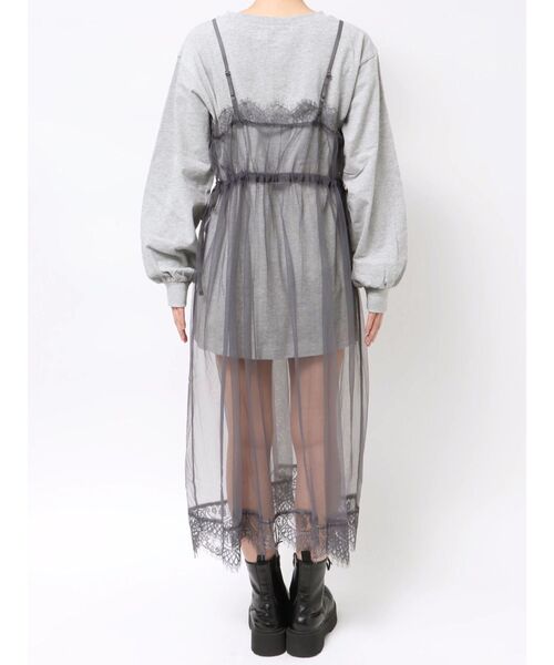 未使用級✨エムズグレーシー　チュールレイヤーワンピース　ロングワンピース　レース jouetie（ジュエティ） ワンピース チュールレイヤードロング