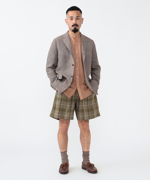 【最終】BEAMS PLUS / 3ボタン ウール チェック ジャケット BEAMS MEN｜BEAMS PLUS / ハリスツイード ガンクラブチェック 3