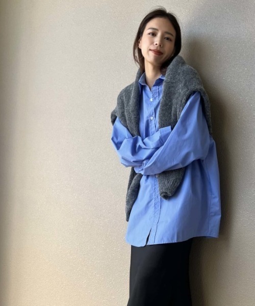 「ISOOK」 ドルマンスリーブシャツ FREE ブルー レディース I-SOOK 「ISOOK」 ドルマンスリーブシャツ FREE ブルー
