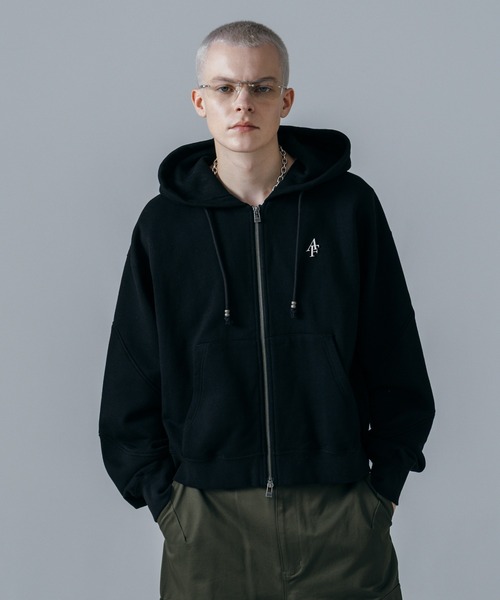 ajouter flow パーカー 「ajouter flow」af metal logo double zip-up 