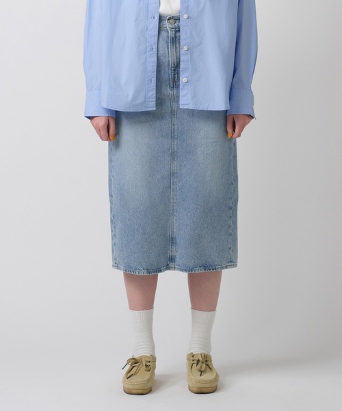 Levi 501Strauss&co. デニムスカートW30L30 リーバイス LEVI'S ICONIC ロングスカート ミディアムインディゴ